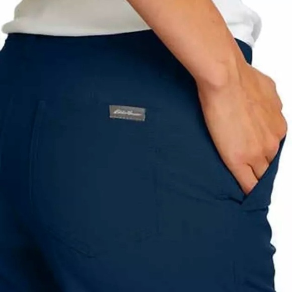 Eddie Bauer Women's Blue Ripstop Crop Capri Pants Cargo Pocket Size 16 - Picture 7 of 11